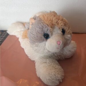 Cuddly Plush Pet Toy - White, Gray, and Tan